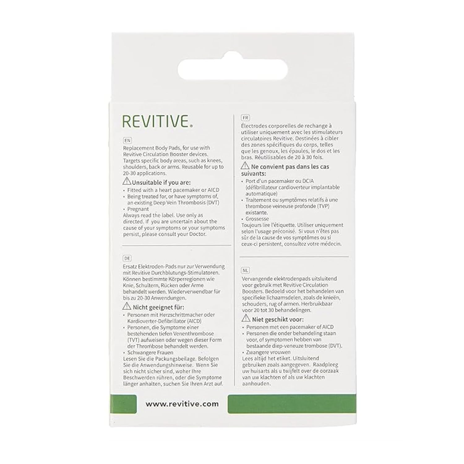 Revitive TENS PADS Stymulator krążenia krwi
