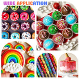 Czekoladowy barwnik spożywczy rozpuszczalny w tłuszczach - kolory tęczy, barwnik spożywczy na bazie oleju do kremów, dekorowania ciast, pieczenia - płynny barwnik spożywczy do masła kakaowego i śmietanki - 12 g każdy