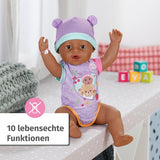 BABY Born Eva 43Cm, lalka z 10 funkcjami i akcesoriami, dla dzieci od 3 lat, działa bez baterii, duża lalka 43Cm, 836408 Zapf Creation Dolls Naty Shop
