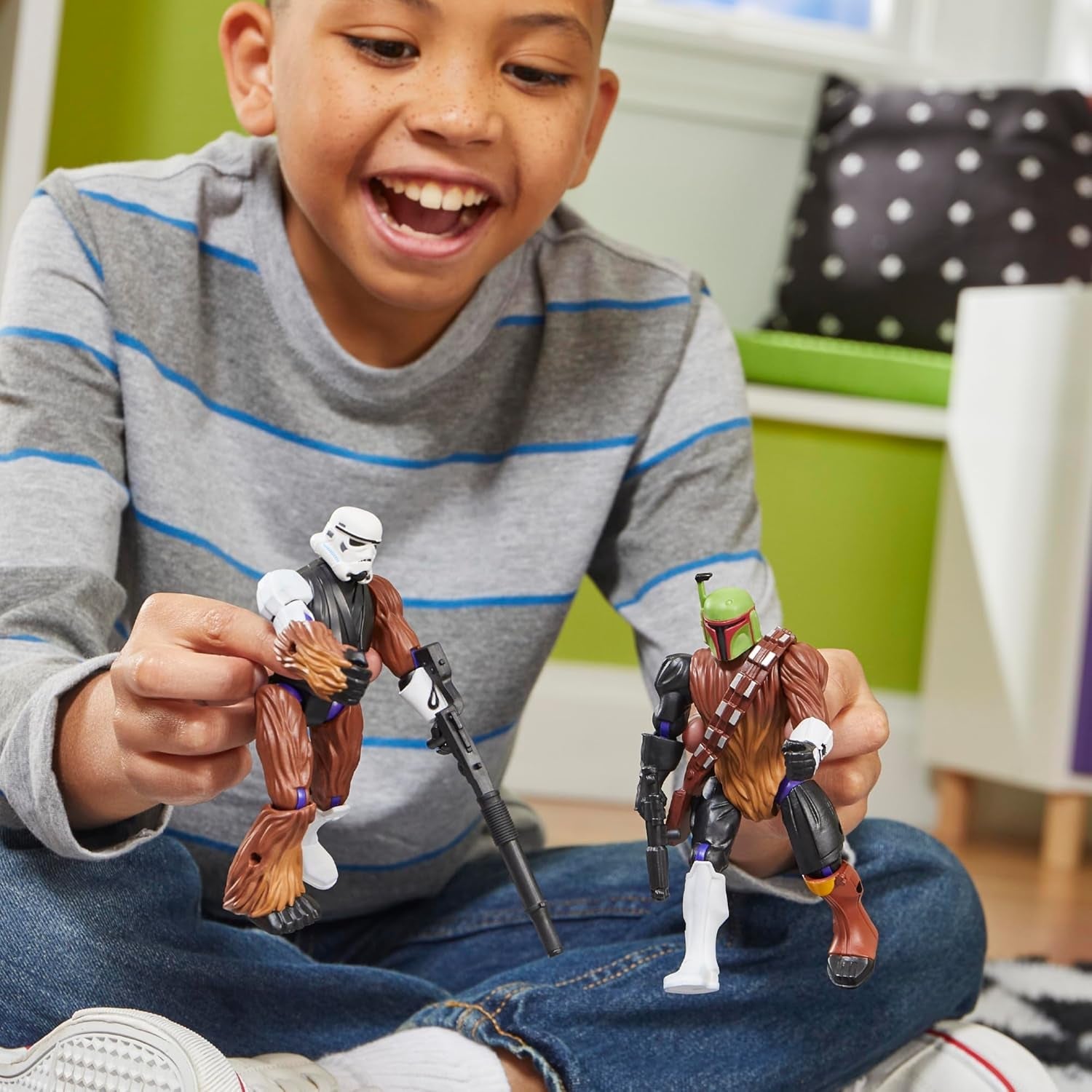 Star Wars Mixmashers Boba Fett Konfigurowalna figurka i akcesoria do łączenia i dopasowywania Figurki Naty Shop