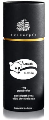 Tesdorpfs 100% Kopi Luwak Arabica Kaffee | Kawa miejska palona cywetowa 100g | Kaffeebohnen lub gemahlen | Kaffeespezialität jako prezent dla miłośników kawy von Tesdorpf (Ganze Bohnen)