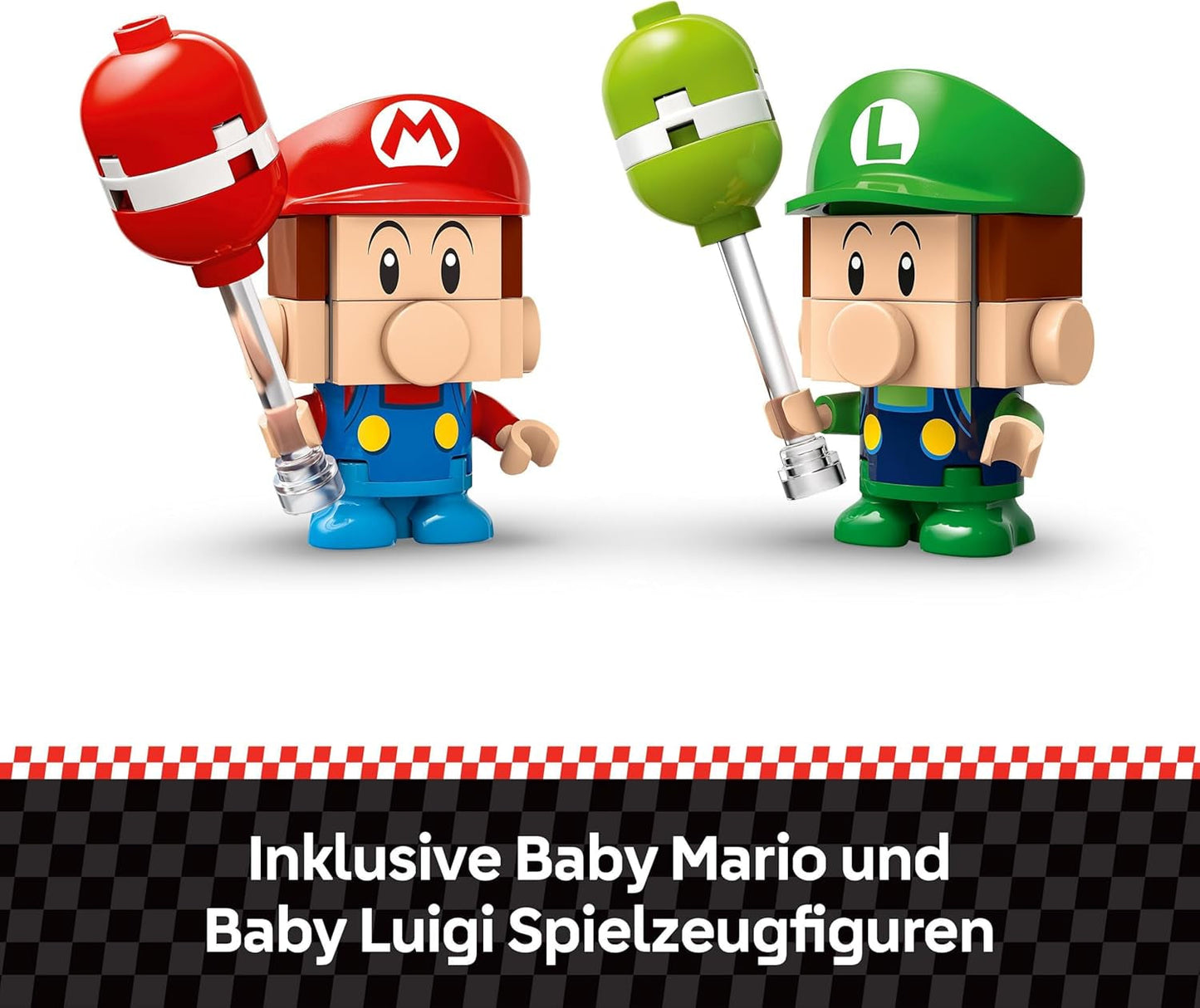LEGO Mario Kart — Mały Mario kontra. Mały Luigi Nintendo Figurki kolekcjonerskie 2 Speedmeny do zbudowania Prezent dla chłopców, dziewcząt i graczy Zabawka przygodowa od 8. roku życia 72034 Zestawy do budowania Besuche den LEGO-Store
