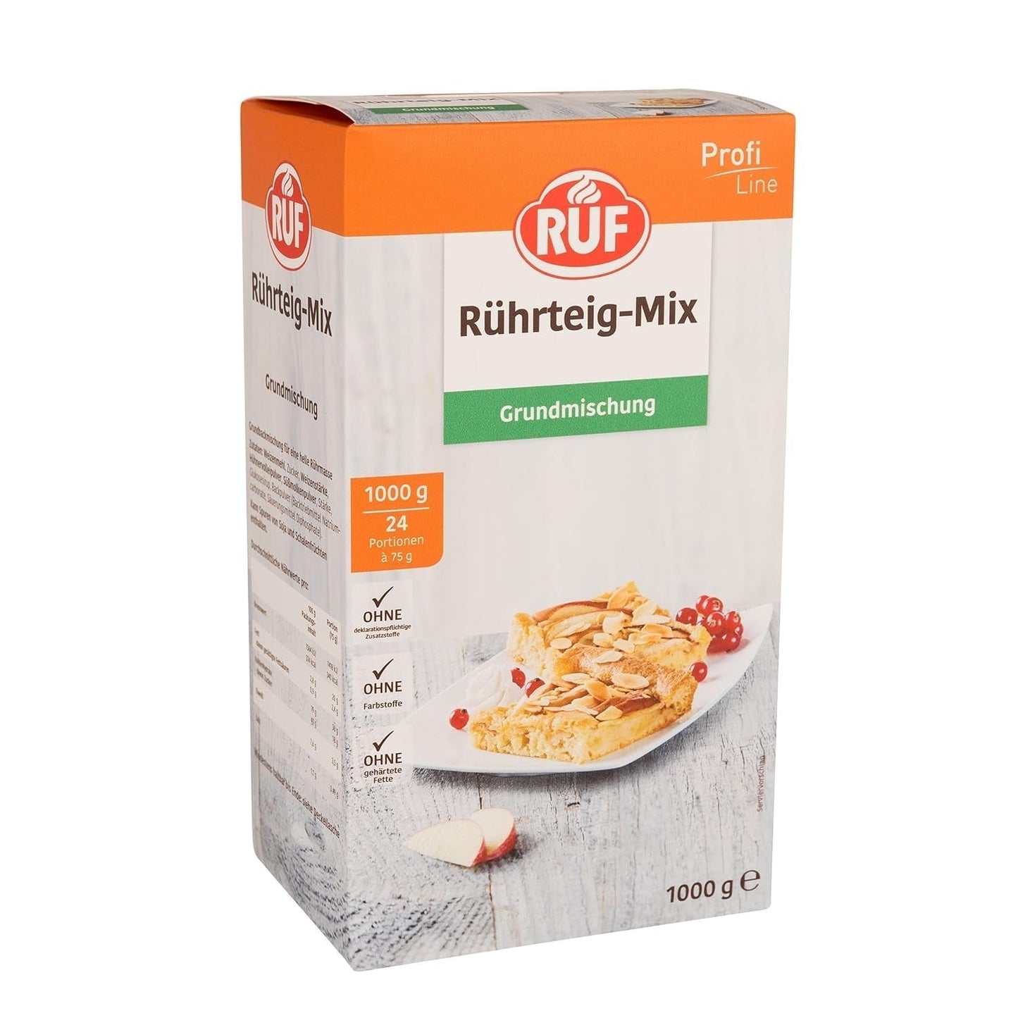 RUF Rührkuchen Backmischung, Nur Wasser & Öl Zugeben, Rezeptur Für Blechkuchen, Kastenkuchen, Muffins, Gugelhupf Und Tortenböden, 1X1000G Mieszanka do pieczenia i gotowania Naty Shop Rührteig 1 Kg (opakowanie 1Er)