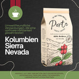 Spezialitätenkaffee Bohnen 100% Arabika Naturalna Mittlere Röstung Gewaschener Prozess Zitrus Schokolade Karamell Schattenanbau Sierra Nevada (250 g, Castillo)