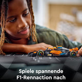 LEGO Speed Champions Samochód wyścigowy Formuły 1 Mclaren 2023, zabawka dla chłopców i dziewcząt w wieku powyżej 9 lat, którzy lubią bawić się samodzielnie, model pojazdu do zbudowania, wystrój pokoju dziecięcego 76919 Zestawy do budowania Besuche den LEGO-Store