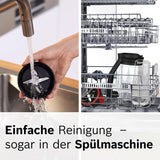 Mikser stojący Bosch Vitapower Serie 4 MMB6177S, Edelstahl-Klingen Made in Germany, 1,5 l Thermosafe Glasbehälter, 0,6 l To-Go-Flasche, Stopfer, Universalzerkleinerer, 30 000 U/Min, 1200 W, Silver Kitchen Naty Shop