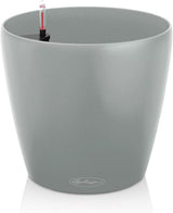 LECHUZA Classico Color ECO 35 Doniczka jasnoszara z systemem nawadniania i wskaźnikiem poziomu wody | Wykonane w 100% z tworzywa sztucznego pochodzącego z recyklingu | Matowe wykończenie | Ø 34,5 x 32,5 cm | 18930