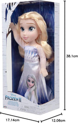 Disney Frozen 2 Elsa Doll — ruchoma lalka o wysokości 35 cm w kultowej modnej sukience i długich, rozwianych włosach zapewniających dodatkową zabawę, dla dziewczynek w wieku 3 lat i starszych, 214894