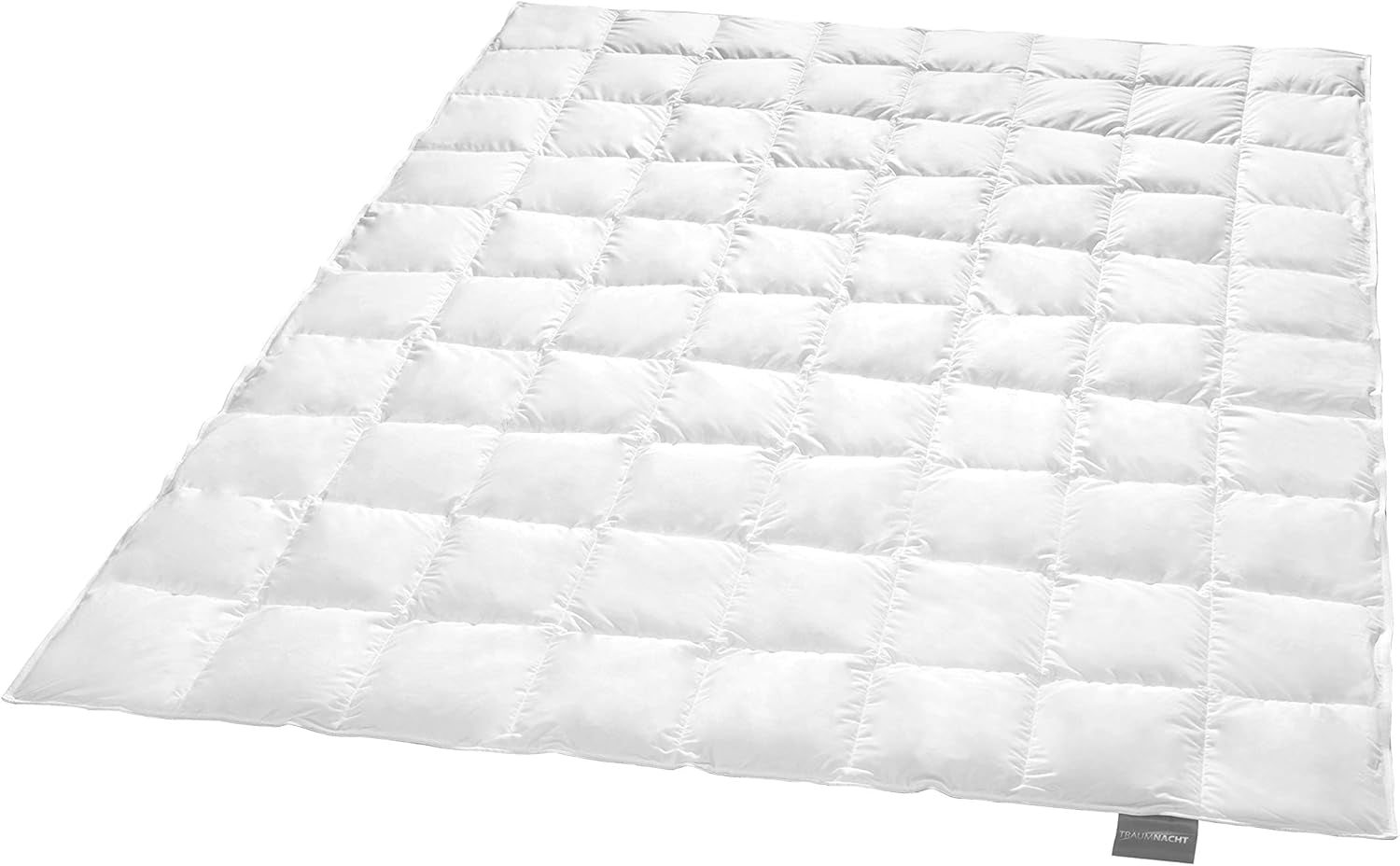 Traumnacht Basic Lekka kołdra puchowa z nowym białym puchem (60%) i pierzem (40%), DIN EN 12934, 135 X 200 cm, Down Pass i certyfikat Oeko-Tex, wyprodukowana zgodnie z niemiecką normą jakości. Kołdry i kołdry Naty Shop 90 procent puchu / 10 procent pierza Lekki koc letni 155 X 220