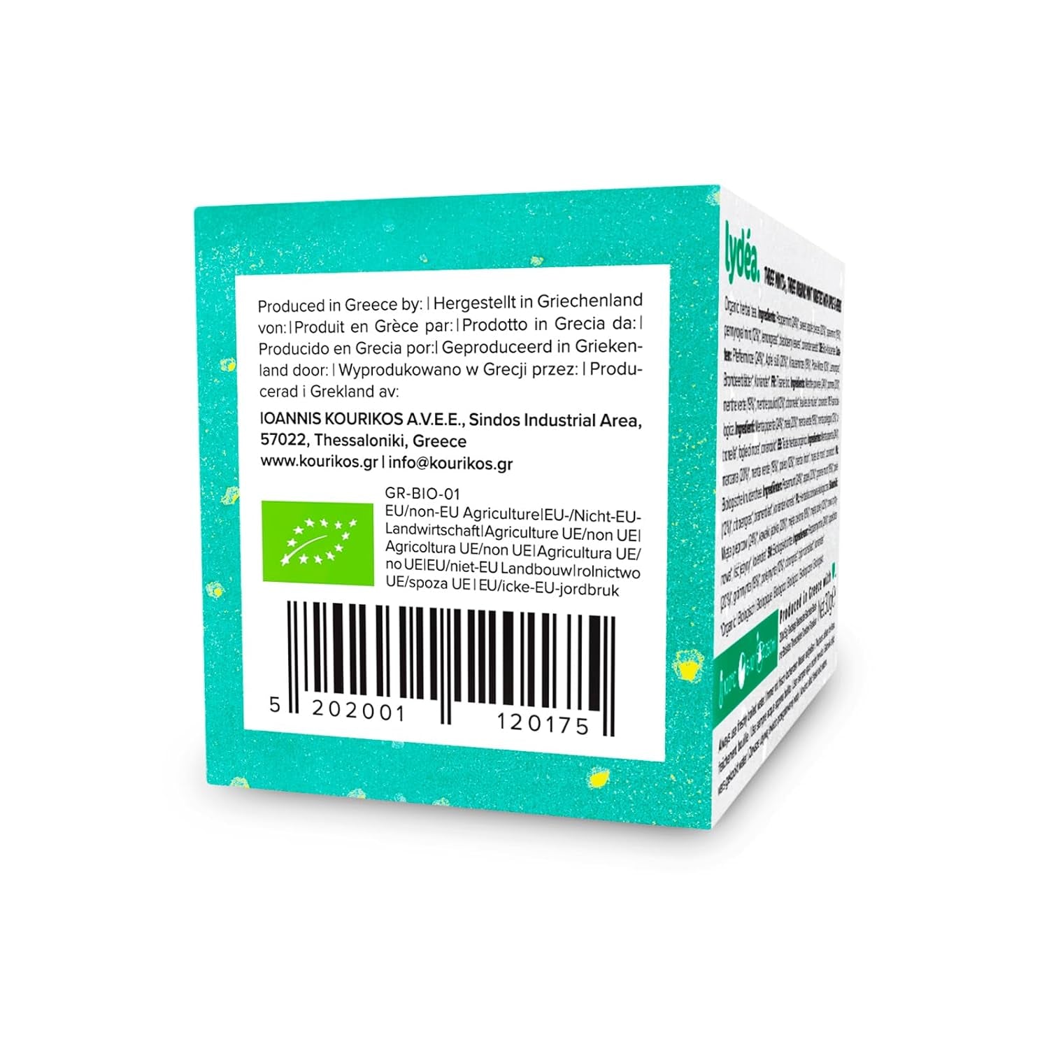 Lydea Three Mints+ Organiczna herbata ziołowa z trzema asortymentami mięty, jabłka i ziół, 60 piramidek, 3 opakowania [3 x 20 piramidek]
