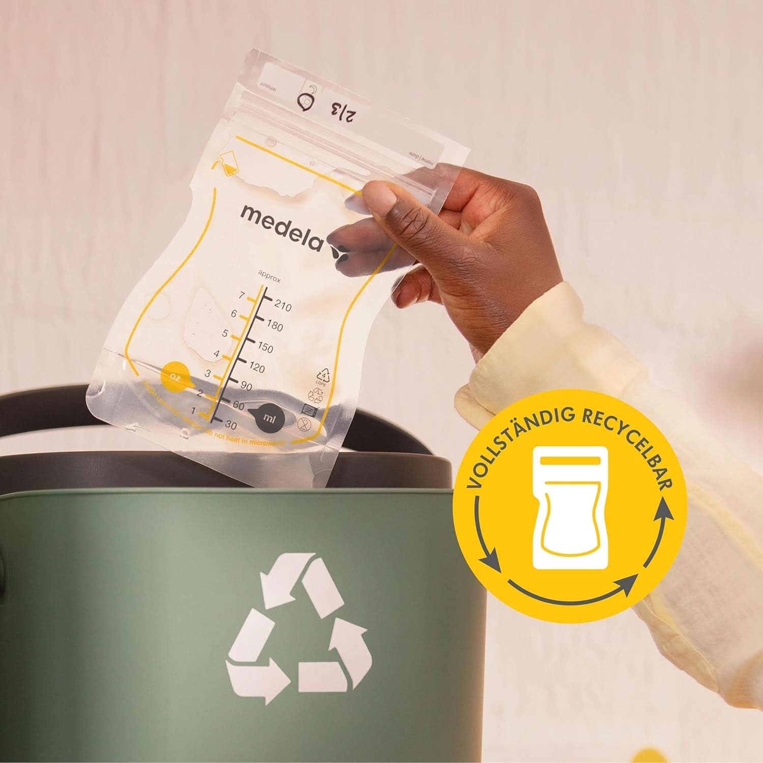 Medela Easy Pour Muttermilchbeutel Zum Einfachen Ausgießen, 100 Stück, 210 Ml, Auslaufsichere Einweg-Muttermilchbeutel Mit Überlaufschutz, Stillhelfer Akcesoria Żywność dla niemowląt i karmienie piersią Naty Shop