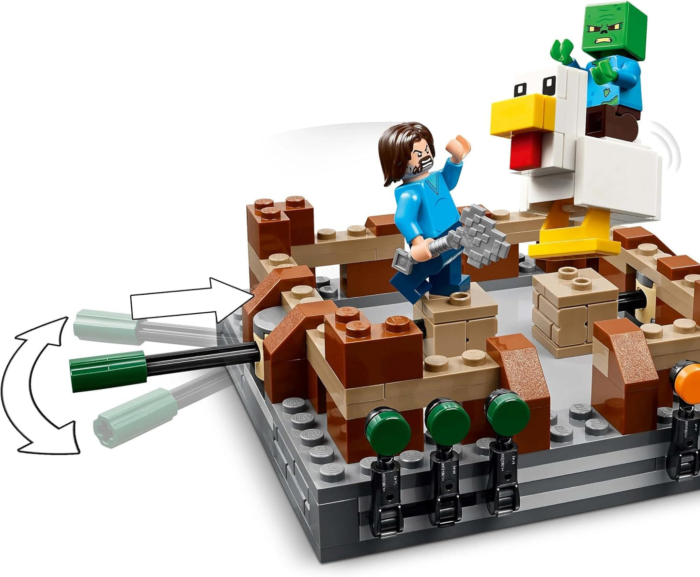 LEGO Minecraft Leśna rezydencja z ringiem bokserskim — zestaw gracza z zombie i Oberborstem — interaktywna zabawka do budowania ze sprzętem i torami — prezent dla chłopców i dziewcząt w wieku 10+ — 21272 zestawy do budowania Besuche den LEGO-Store