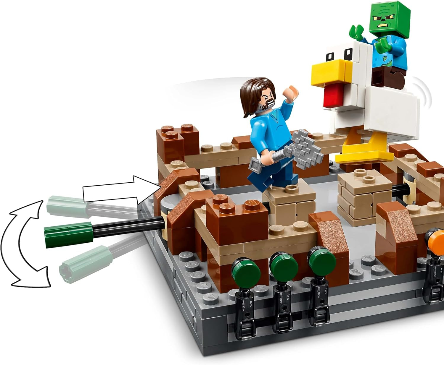 LEGO Minecraft Leśna rezydencja z ringiem bokserskim — zestaw gracza z zombie i Oberborstem — interaktywna zabawka do budowania ze sprzętem i torami — prezent dla chłopców i dziewcząt w wieku 10+ — 21272 zestawy do budowania Besuche den LEGO-Store