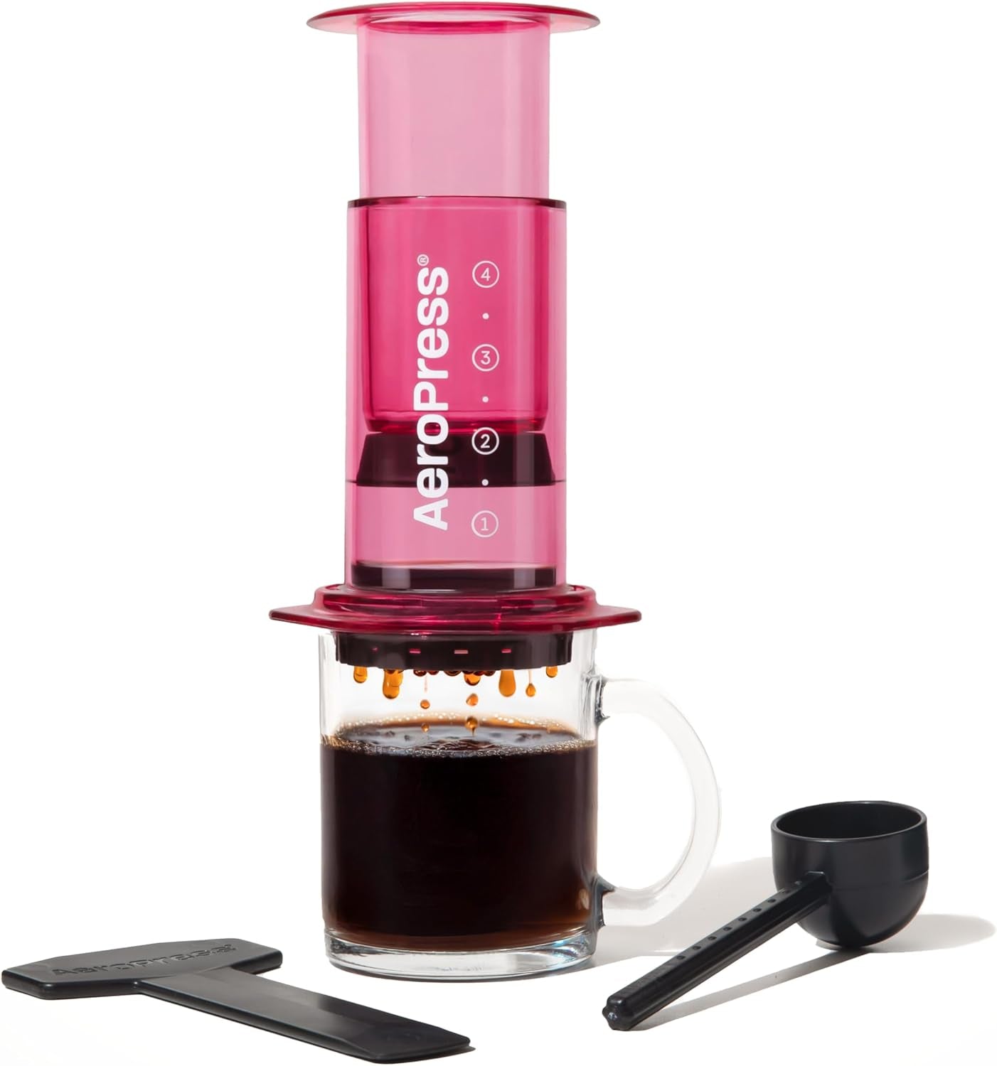 Oryginalny ekspres do kawy i espresso AeroPress, Przenośny ekspres do kawy na poziomie baristy z komorą, tłokiem i filtrami, Szybki ekspres do kawy i espresso
