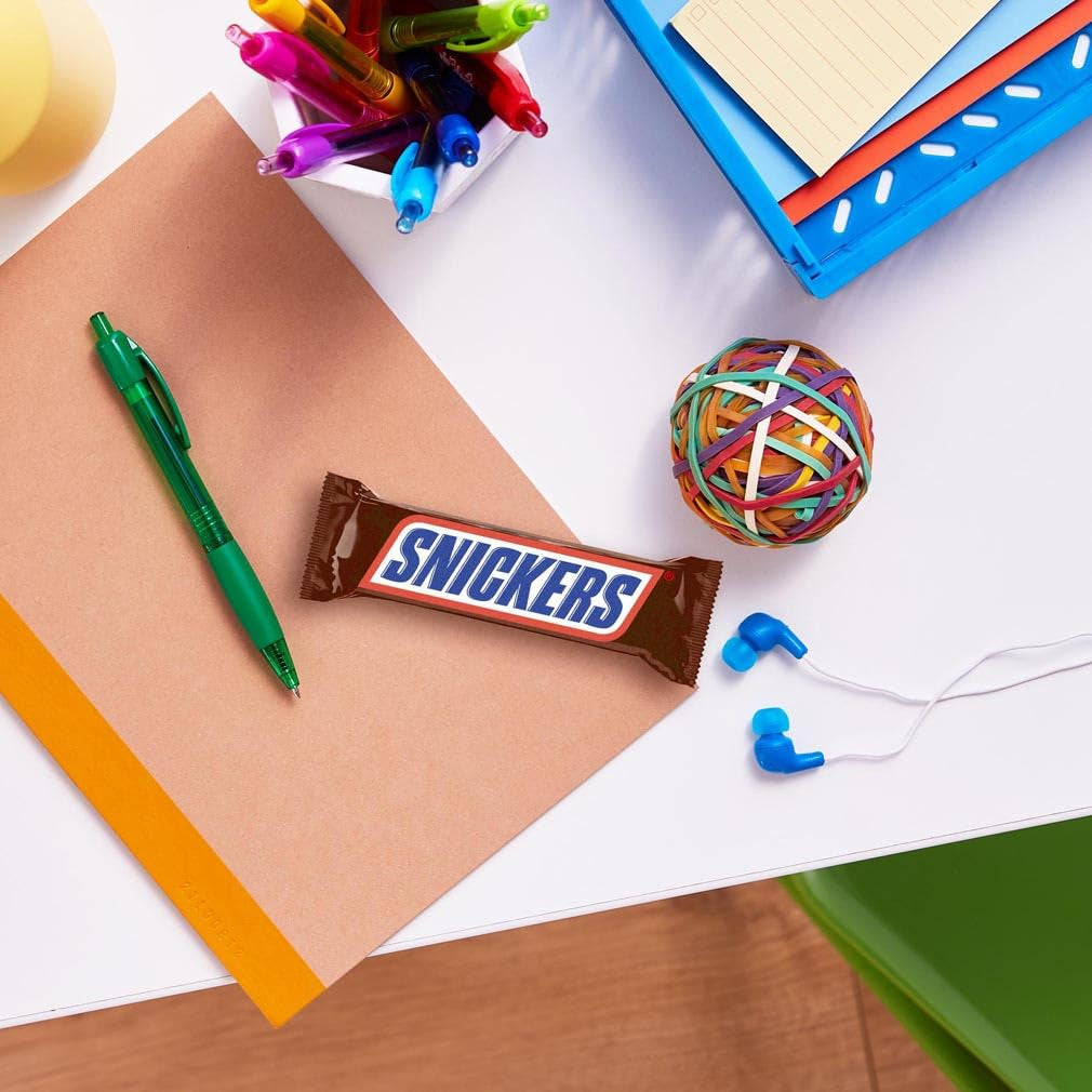 Snickers Batonik Czekoladowy Karmel Orzechowy, 5 batoników | Piłka nożna z przekąskami | (1x5x50g)