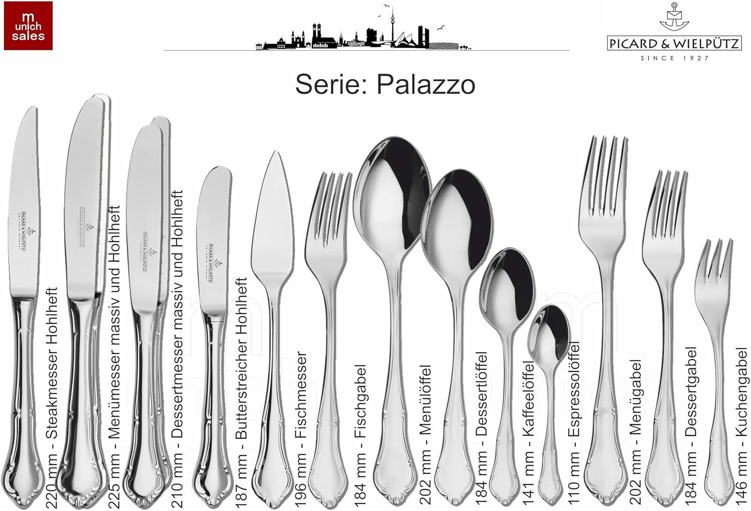 Zestaw sztućców Palazzo solidny 30 sztuk Kitchen Naty Shop