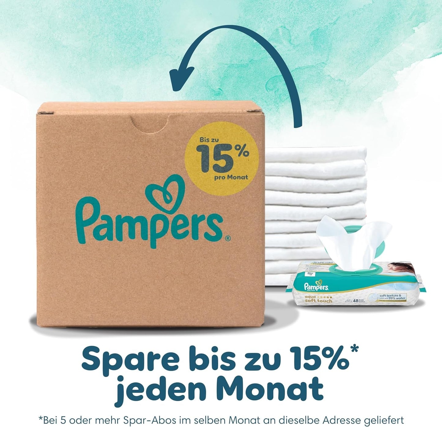 Pieluchy Pampers Harmony rozmiar 1, 180 pieluszek, 2kg-5kg, delikatna ochrona skóry dzięki 100% ochronie Pampers