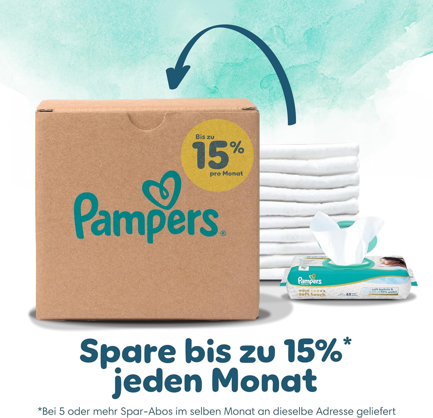 Pieluszki Pampers Harmony rozmiar 2, 204 pieluszki, 4kg-8kg, delikatna ochrona skóry dzięki 100% ochronie Pampers