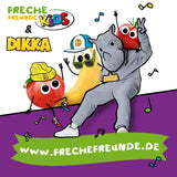 FRECHE FREUNDE KIDS, Bobs & DIKKAs Chrupiące musli kakaowe z bananami, Muesli z chrupiącą czekoladą dla dzieci, o niskiej zawartości cukru, bez dodatków, 100% wegańskie, 6 sztuk (6 x 280g)