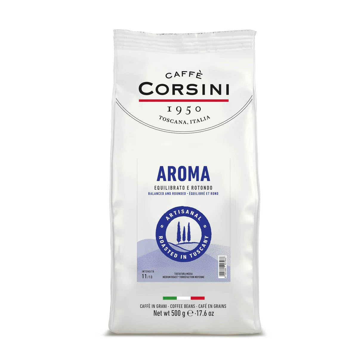 Caffè Corsini - Zestaw Aromatische Kaffeebohnen Der Perfekte Morgen, Ausgewählter Kaffee, 2x500g + 1Kg Zestaw Gesamtes 2Kg