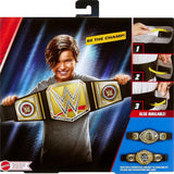 Mattel Mattel Pas mistrzowski WWE, niekwestionowane odgrywanie ról i kostium WWE Universal Championship, ok. Pasek ze sztucznej skóry o długości 100 cm z unikalnym dopasowaniem, figurki HYJ35 Naty Shop