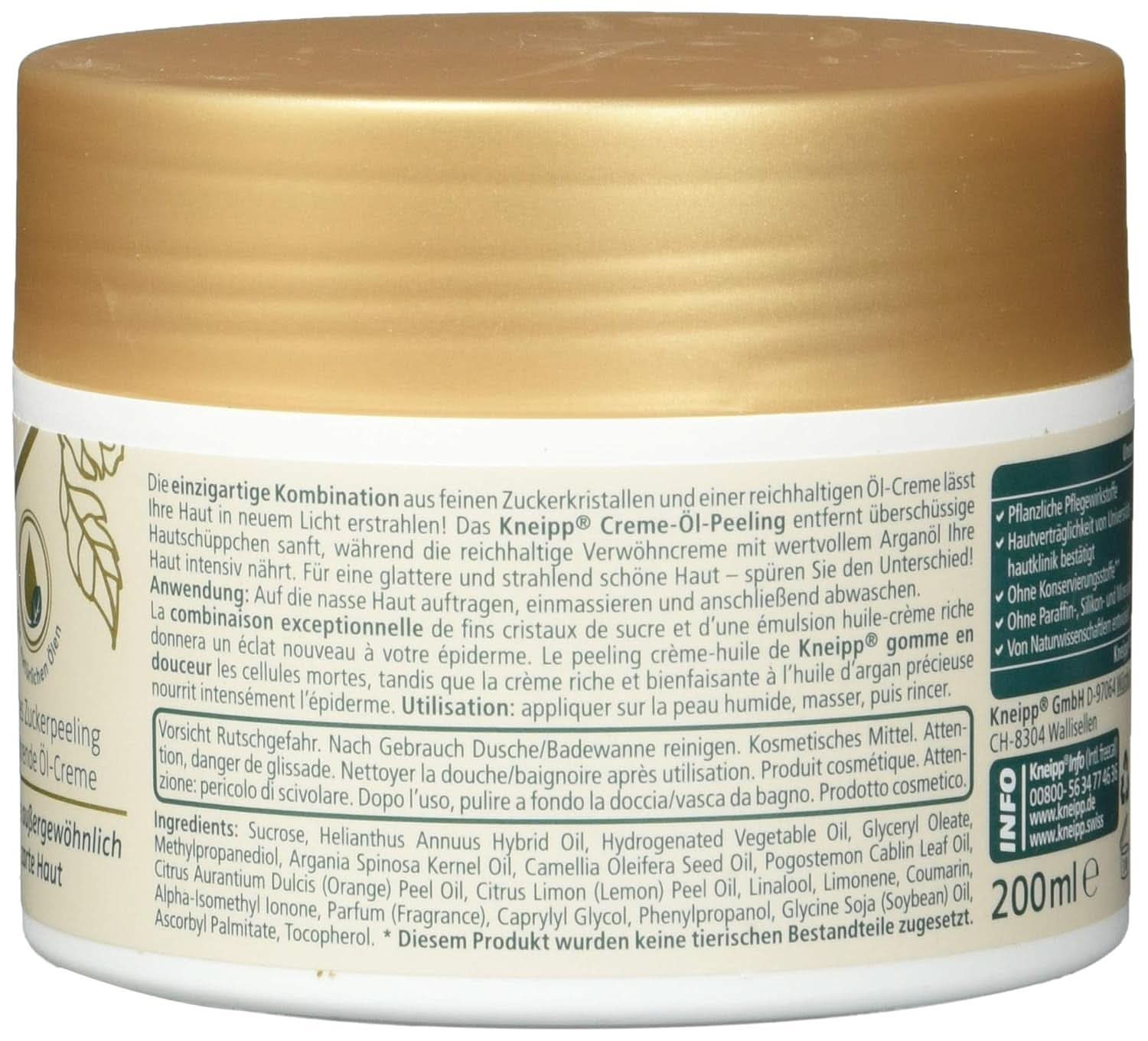 Kneipp Pampering Kremowy peeling olejkowy, 200 ml Sklep z kosmetykami i urodą Naty