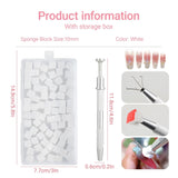 Nägel Selber Machen, Nageldesign-Hilfsmittel, 100 Stück Nail Art Schwämme Mit Metallgreifer, Schwammpinsel & Sponge Brush Applicator For Gradient Nail Art Designs