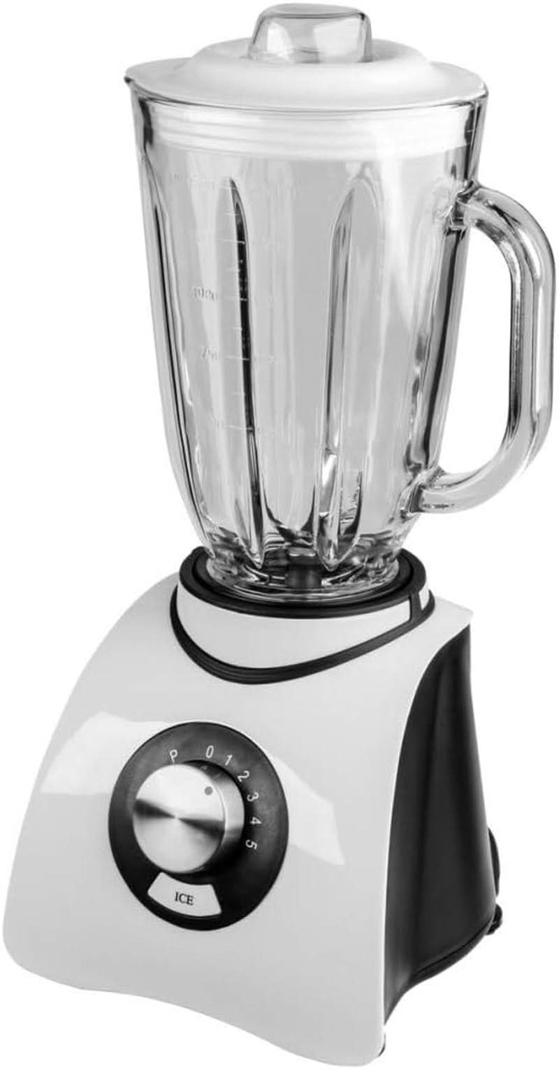 Gastroback 40898 Vital Basic, Mit Integrierter Funkcja kruszenia lodu, Mikser silnikowy Leistungsstarker 600 W, Kunststoff, 1,5 litra, Weiß Kitchen Naty Shop