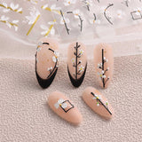 JMEOWIO 3D Nagelsticker Frühling Blume Nail Art Naklejka Selbstklebend Nagelaufkleber 5D Stereoskopisch Buntes Sommer Blumen Dekoration Nageldesign Zubehör 4 Blatt
