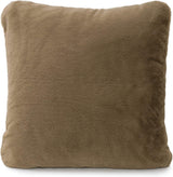 Gözze - Wygodna poszewka na poduszkę, Merino Feeling, 50X50 cm - Ciemnozielone Łóżka i koce Besuche den GÃ¶zze-Store Taupe