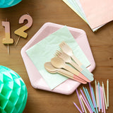 Mówiące stoły Śliczne pastelowe serwetki | Wysokiej jakości jednorazowe miękkie serwetki nadające się do recyklingu dla dzieci urodziny Baby Shower wieczór kawalerski piknik zastawa stołowa do decoupage