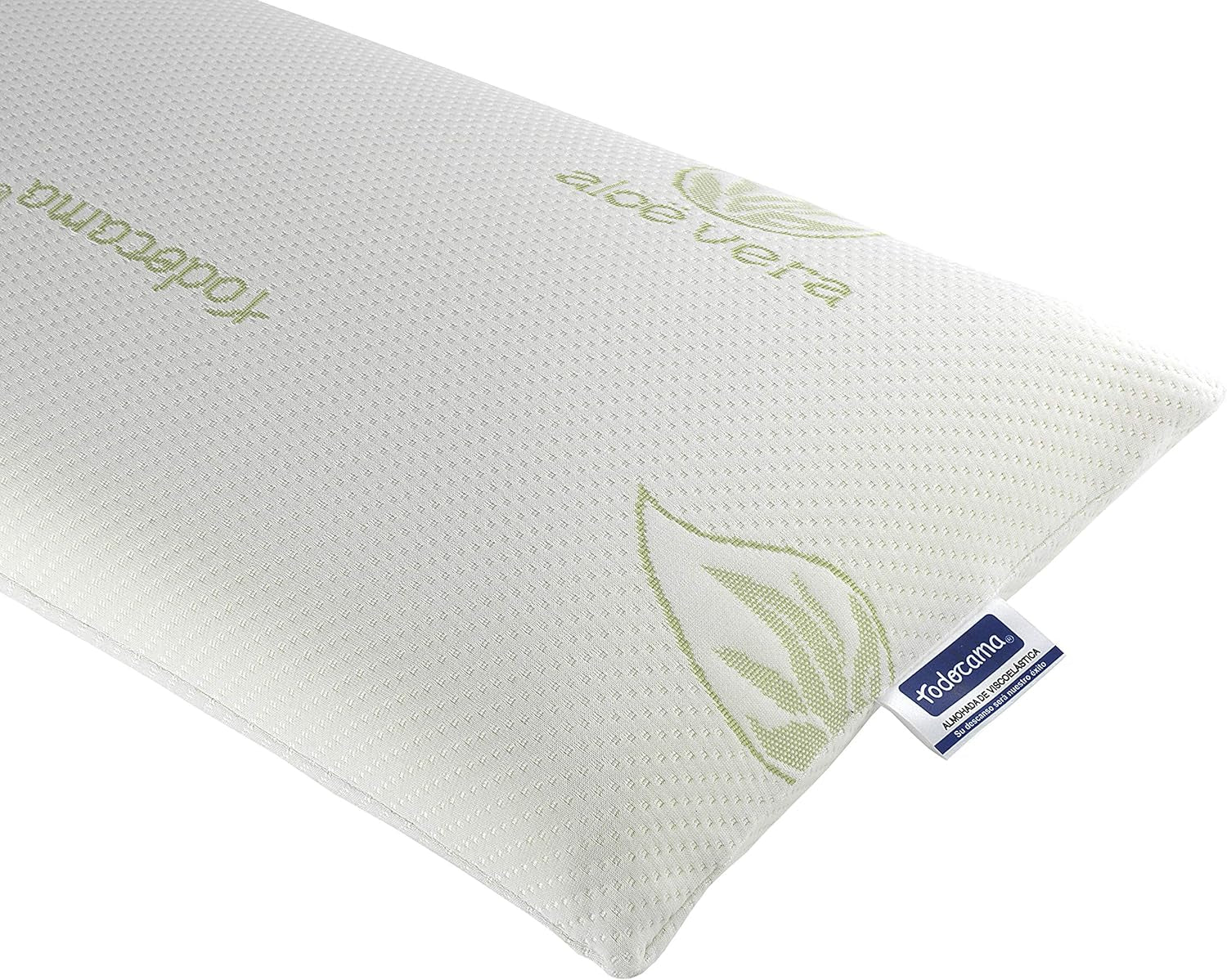 Todocama Todolit wiskoelastyczna poduszka Aloe Vera Plus, zielona, 2 sztuki, 75 cm Poduszki standardowe Naty Shop