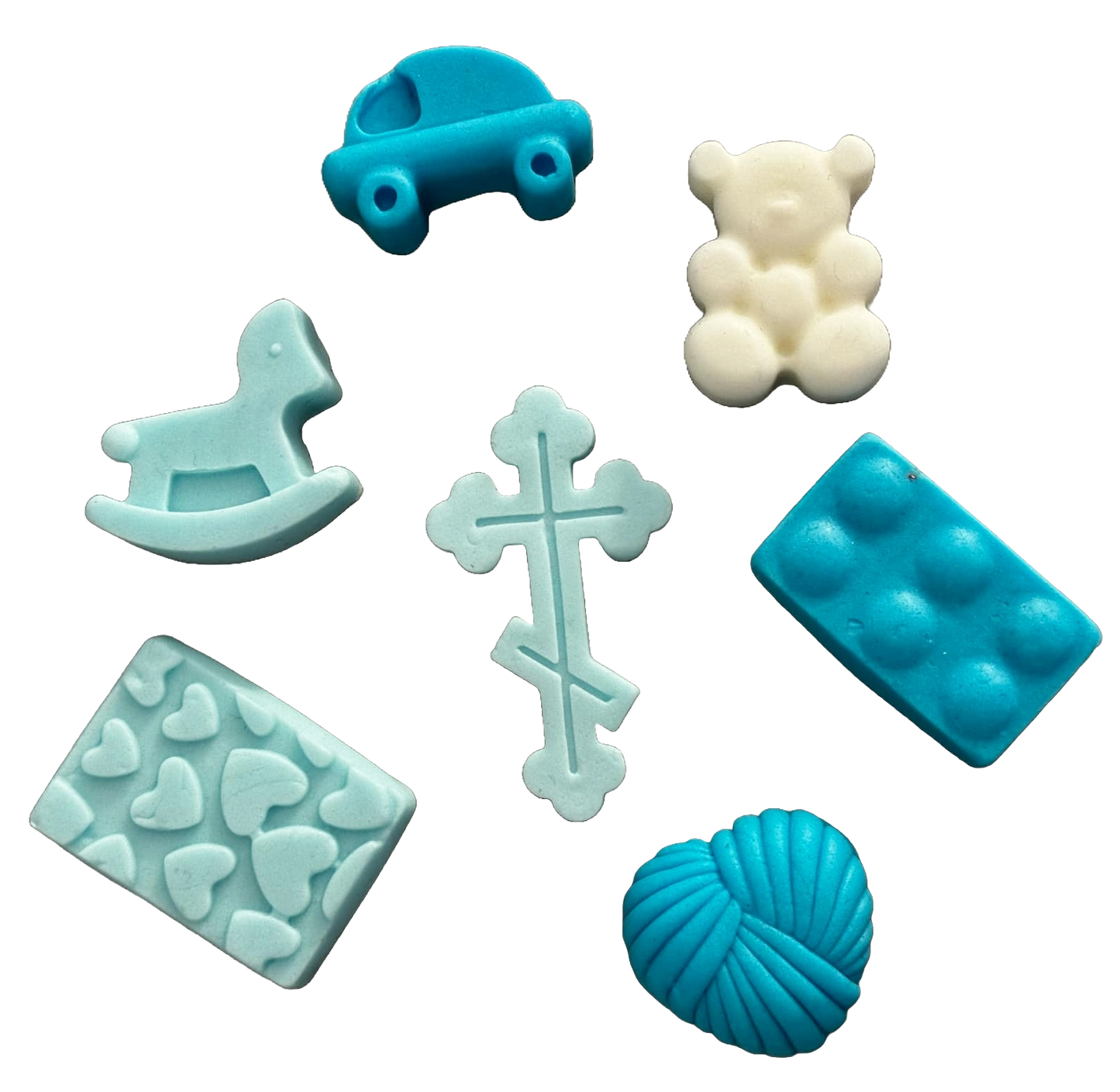 Zestaw 7 dekoracji z jadalnej pasty cukrowej, Batez Sugar Paste Decorations Nati Shop