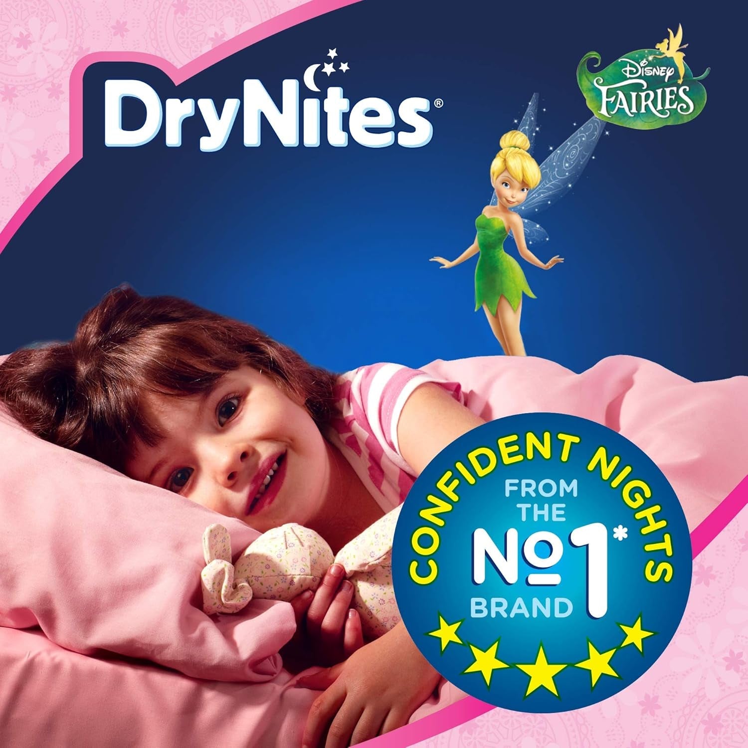 Spodnie od piżamy DryNites dla dziewczynek 3-5 lat 1 opakowanie (1 x 16 sztuk)