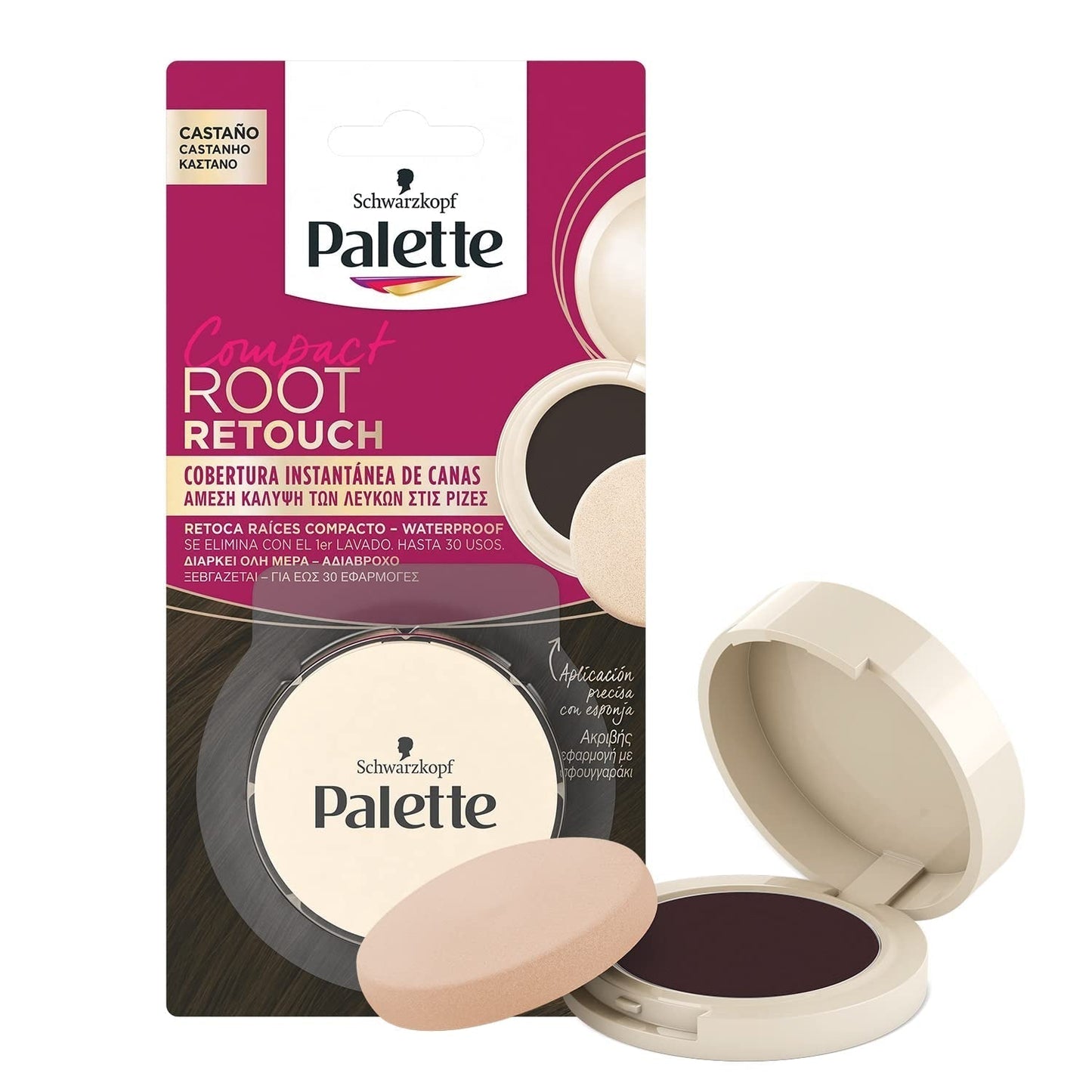 Palette Compact Root Retouch Retouch Root Powder Compact Chestnut Brown 1 szt. Naty Shop Farba do włosów 1 szt. (1 szt.) Kasztan