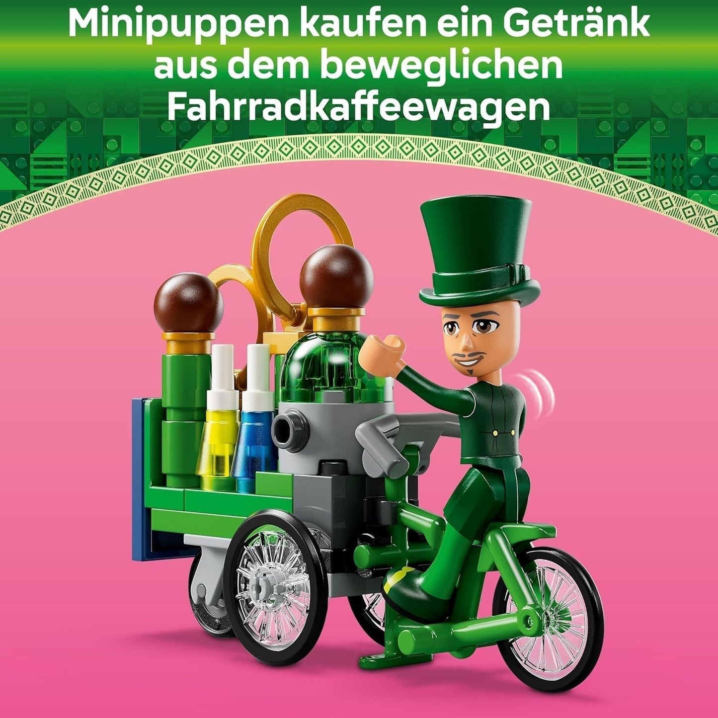 LEGO Wicked Wieża Witamy w Szmaragdowym Mieście, minilaleczki Glinda i Elphaba, prezent dla fanów filmu oraz dziewcząt i chłopców od 9. roku życia, którzy uwielbiają domki dla lalek 75684 Zestawy do budowania Besuche den LEGO-Store