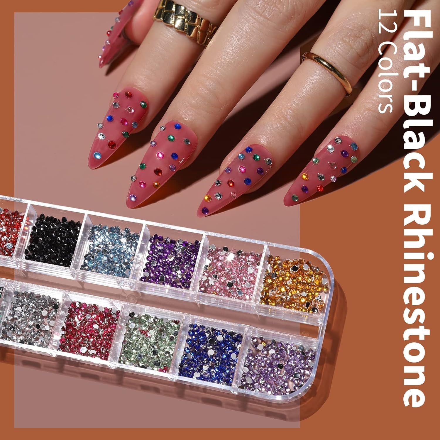 FANDAMEI Pinsel Für Gelnägel, 15 szt. Nagel Pinsel, 5 Blätter Nagelsticker, Strasssteine ​​​​Nägel, zestaw Nageldesign, Nageldesign Zubehör, zestaw pinsel do zdobienia paznokci, zestaw Nailart Pinsel i Dekorationen