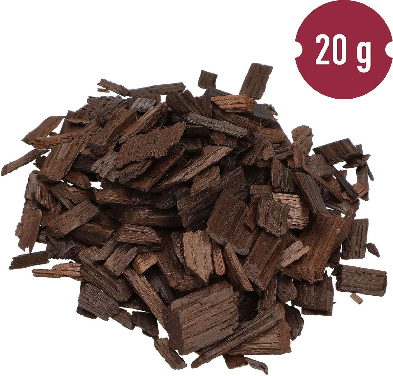 Browin Strong Roasted Oak Chips 20g - płatki, drobne laski dębowe do aromatyzowania alkoholu, brązowy Aromaty Naty Shop