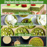 Zestaw Alyvisun Matcha, 5-częściowy zestaw do herbaty Matcha z czajniczkiem Matcha i stojakiem na herbatę Matcha, łyżeczka, łyżeczka, zestaw do herbaty Matcha dla miłośników Matcha, idealny dla początkujących i entuzjastów
