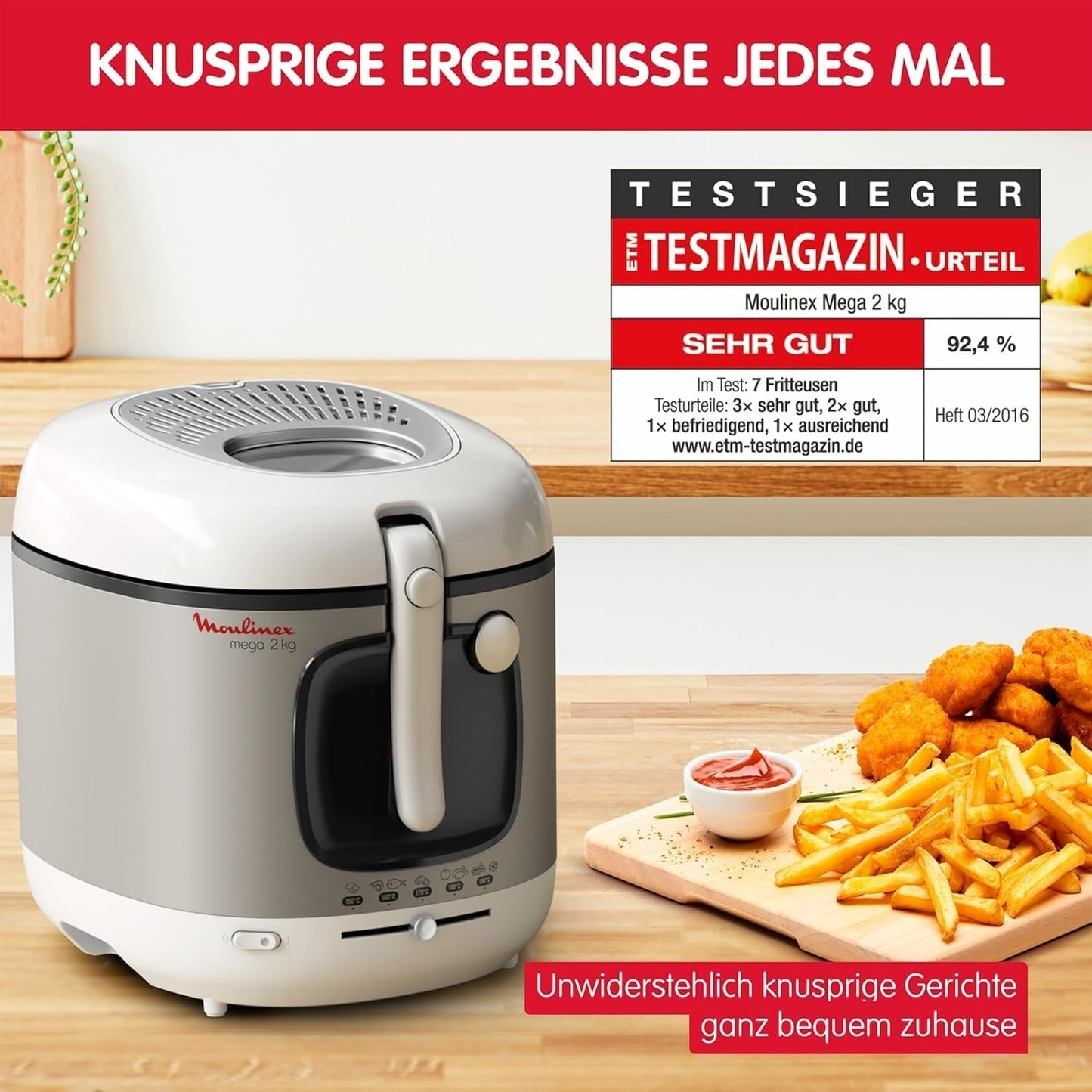Frytownica AM4800 Mega 2Kg, frytownica olejowa, filtr zapachów, 1800 W AGD Naty Shop