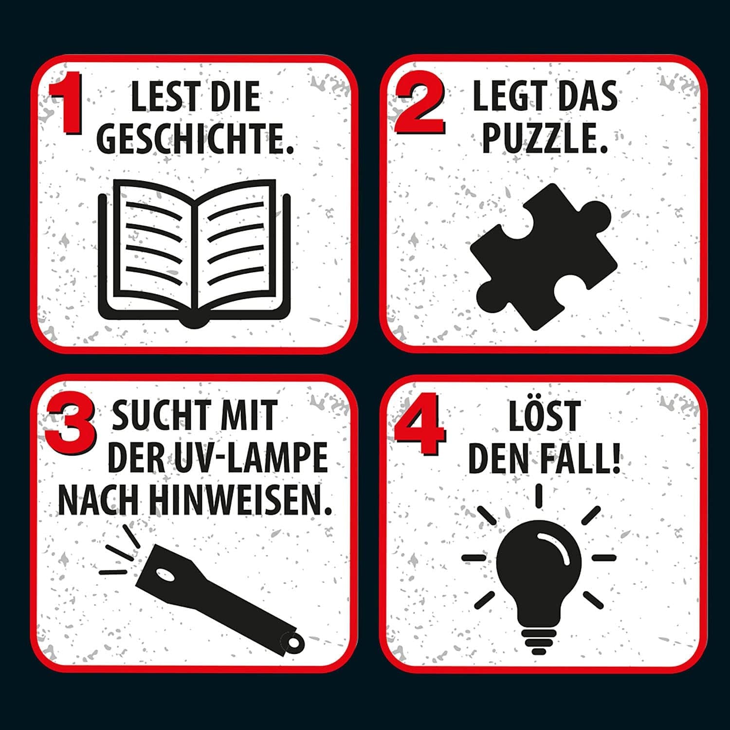 Trójka??? - Puzzle kryminalne - Willa łamigłówek By KOSMOS 697976, 300 elementów, Świecące w ciemności, Z lampą UV, Czytanie, Puzzle, Rozwiązywanie łamigłówek, Puzzle detektywistyczne Od 10 lat Puzzle Naty Shop
