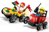 LEGO City Furgonetka dostawcza pizzy kontra. Pizza Truck — Mydelniczka dla dziewcząt i chłopców od 5 lat — Zestaw do budowania z 2 minifigurkami kierowców — Prezent urodzinowy i świąteczny 60458 Zestawy do budowania Besuche den LEGO-Store