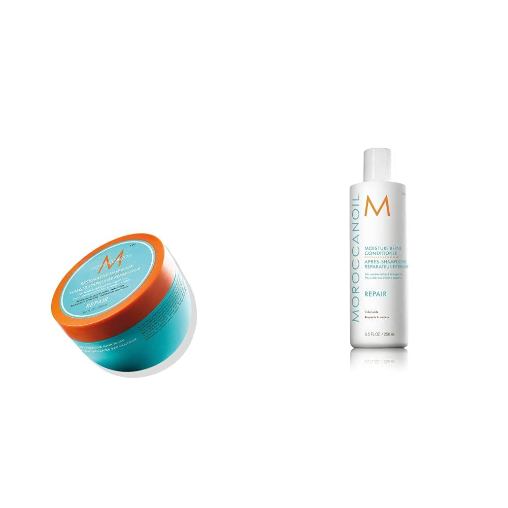 Moroccanoil Maska wzmacniająca włosy Naty Shop Maska do włosów 250 ml (1 opakowanie) Opakowanie z szamponem zwiększającym objętość