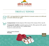 Almo Nature HFC Jelly - Mokra karma dla dorosłych kotów - Pstrąg i Tuńczyk - Jakość ludzka, Bezglutenowa - 6 x 70g