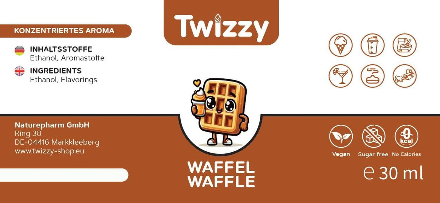 Aromat spożywczy Twizzy Waffle - 30 ml - Intensywny aromat - Idealny do wypieków Arome Naty Shop