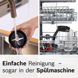 Mikser stojący Bosch Vitapower Serie 4 MMB6174SN, wersja Verbesserte, Hochwertige Edelstahl-Klingen, 1,5 l Glasbehälter, 0,6 l To-Go-Flasche, Spülmaschinenfeste Teile, 30 000 U/min, 1200 W, Silver Kitchen Naty Shop