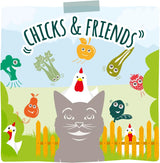 MjAMjAM - Premium Nassfutter für Katzen - Pudełko Chicks & Friends, pakiet 9 sztuk (9 x 300 g), getreidefrei mit extra Fleisch