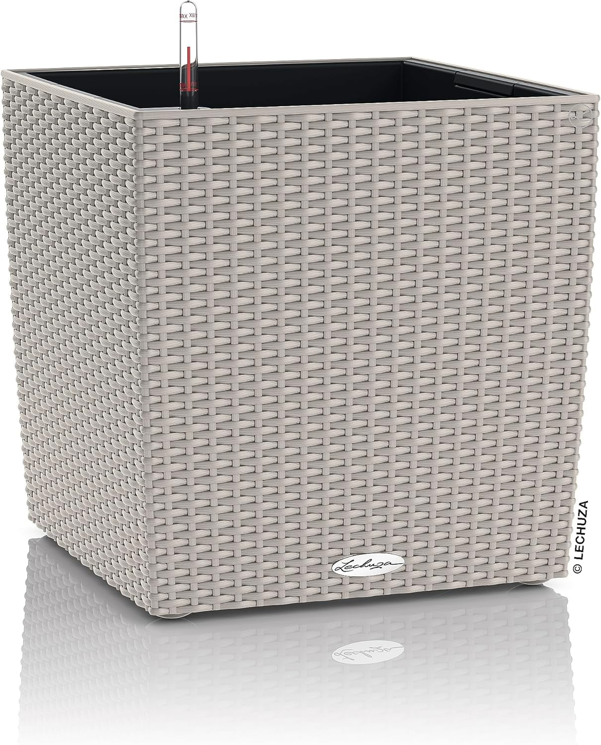 LECHUZA CUBE Domek 30 granitowy 15372