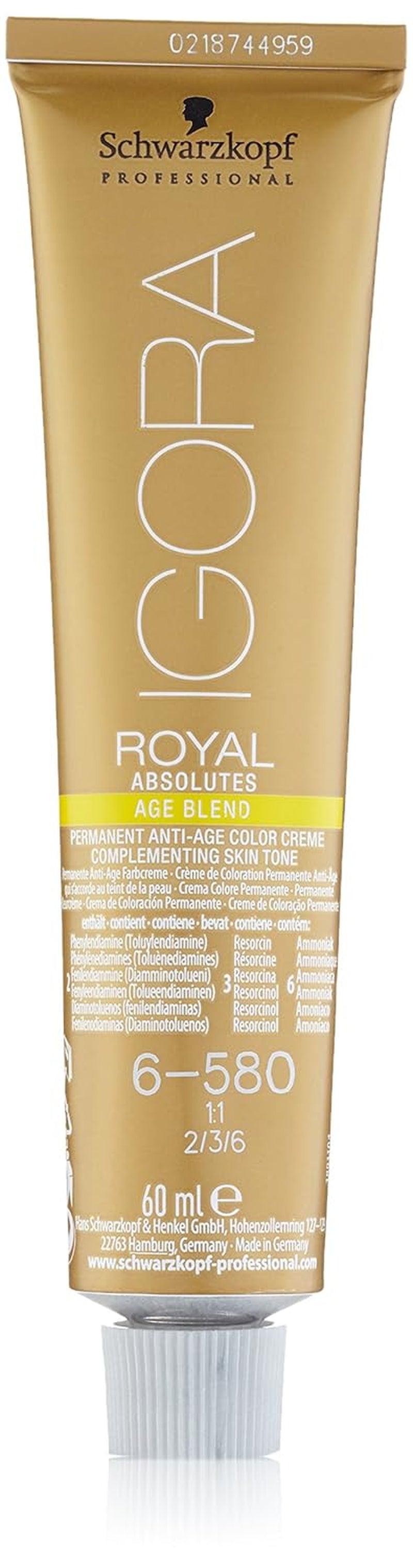 Igora Royal Absolute Age Blend Hair Color, 7-560 Medium Chocolate Golden Blonde, 60ml Naty Shop Farba do włosów 6-850 Dark Blonde Golden Red 60Ml (1 opakowanie)