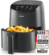 COSORI Frytkownica na gorące powietrze Airfryer, frytownica 12 w 1 XXL 6,2 l, frytkownica na gorące powietrze z okienkiem i przypomnieniem o zamieszaniu, 80 przepisów Sprzęt AGD Naty Shop Light Black 2L Mini